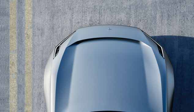 Front of Polestar Vehicle on Road